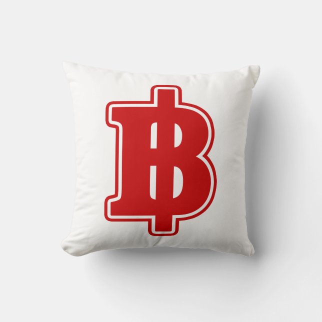 Coussin RED BAHT SIGNER ฿ Thai Money Devise ฿ (Recto)