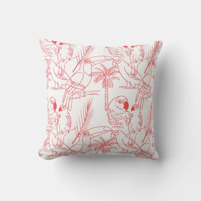 Coussin Red birds pillow (Recto)