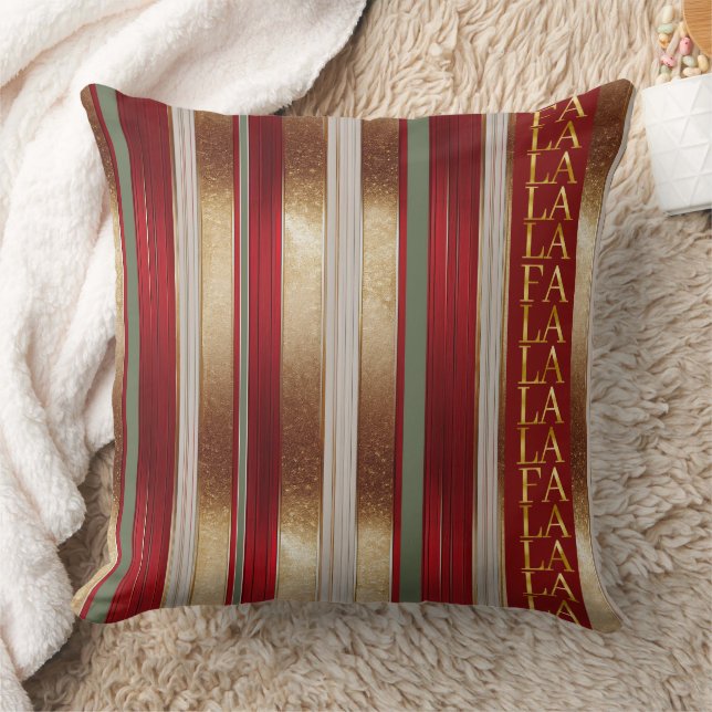 Coussin Red Christmas Fa La La Motif#27 ID1009 (Couverture)