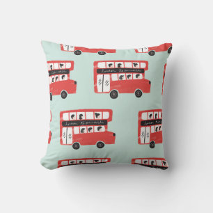 Coussin Red London Double Decker Bus sans joint Motif