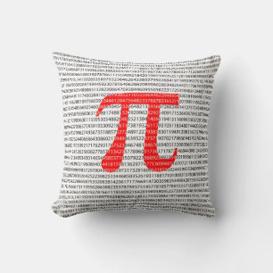 Coussin Red Number pi est un symbole de constante mathémat