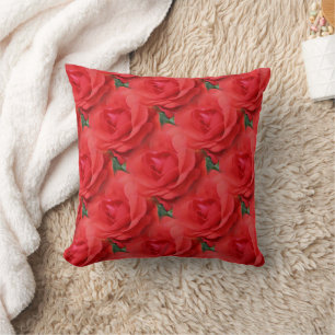 Coussin Red Rose Flower Nature