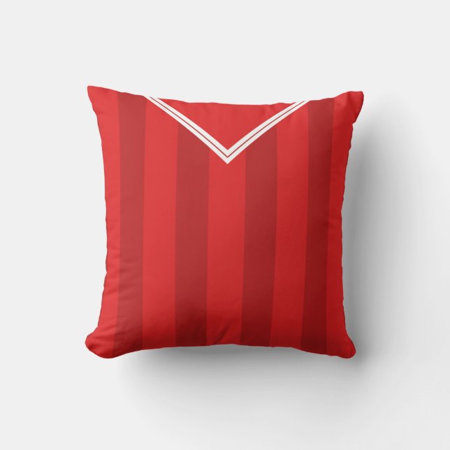 Coussin Red Soccer Football Jersey Nom Numéro Modèle (Recto)