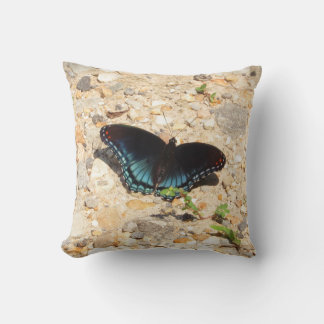 Coussin Red-Spotted Purple Butterfly Throw Pillow