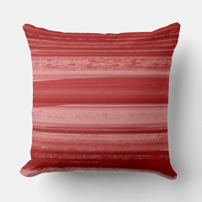 Coussin Red Texture Stripe – Urban Abstract (Recto)