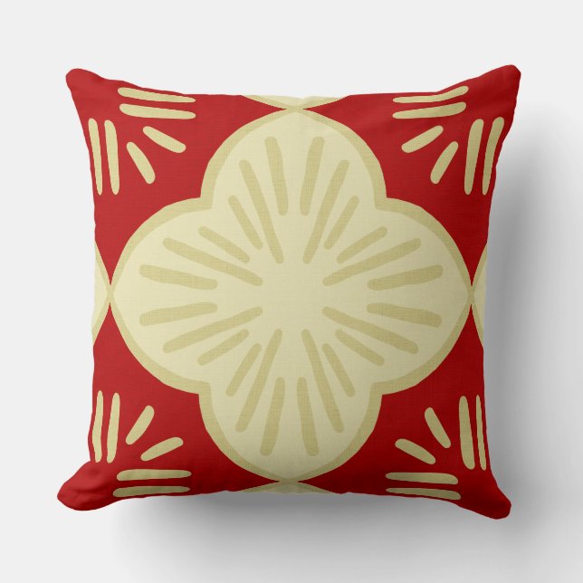 Coussin Red tile pattern (Recto)