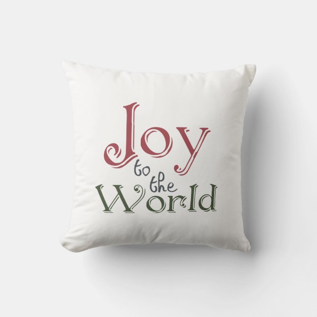 Coussin Red White Green Joy au monde (Recto)