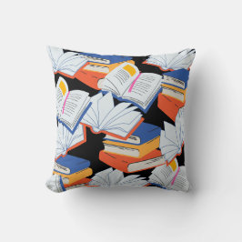 Coussin Red Yellow Blue Books Book Club Lecture