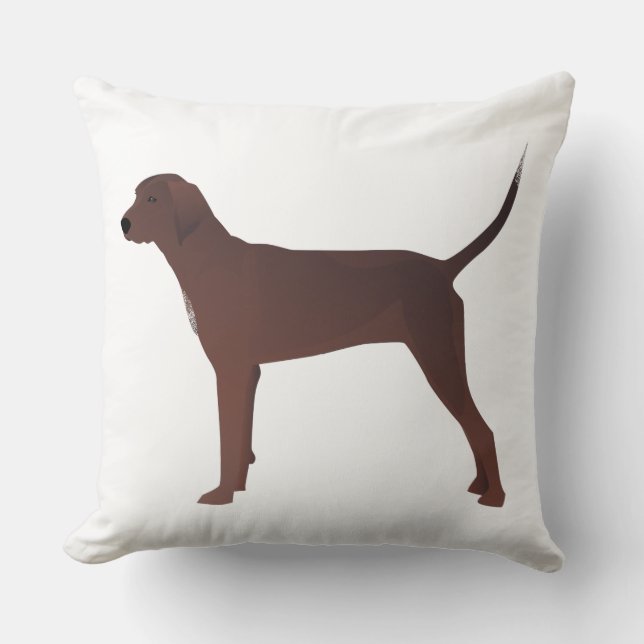 Coussin Redbone Coonhound Basic Breed Customizable (Recto)