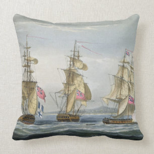 Coussin Reddition du fort de Tamatave, gravé par le T.