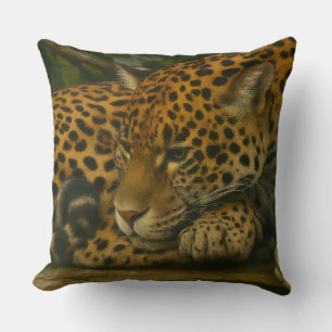 Coussin Reflet Jaguar - Serene Wildlife Art Print