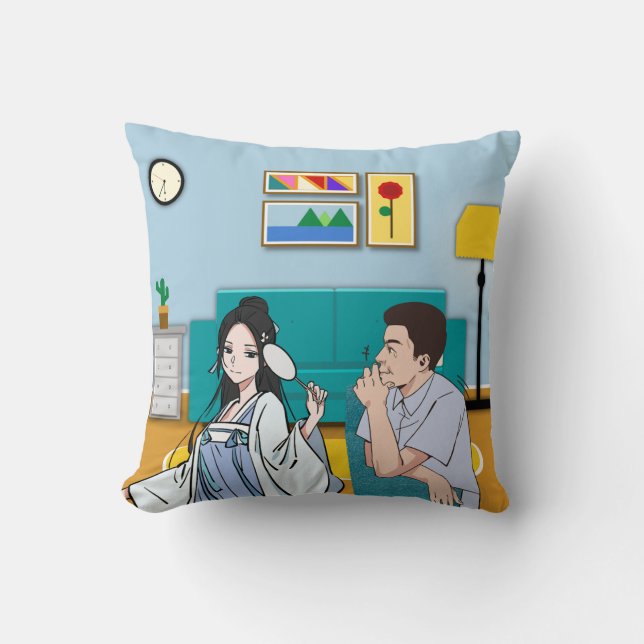 Coussin Réflexions de grâce - Harmonie du salon (Recto)