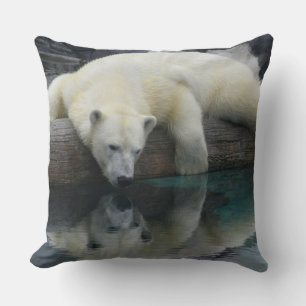Coussin Réflexions de l'ours polaire - Ours polaire blanc