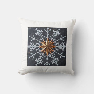 Coussin Refuge Flocon de Neige Cosy