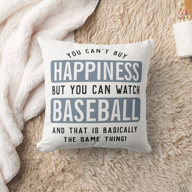 Coussin Regarder du baseball est un bonheur Funny Baseball (Couverture)