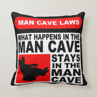 Coussin Règles de caverne d'homme