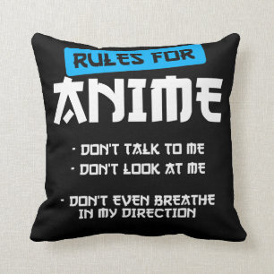 Coussin règles dessin animé manga art cosplay otaku cade