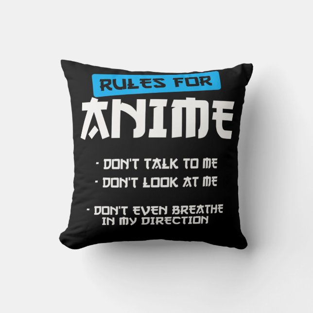 Coussin règles dessin animé manga art cosplay otaku cadeau (Recto)