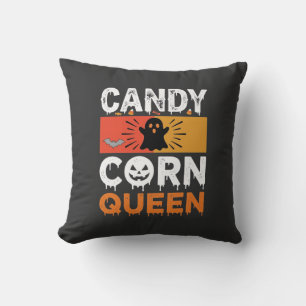 Coussin Reine Candy Corn Halloween SVG Design