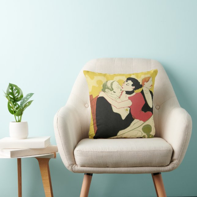 Coussin Reine de Joie (Reine du Plaisir) Toulouse Lautrec (Chaise)