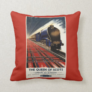 Coussin Reine de train écossais de pullman