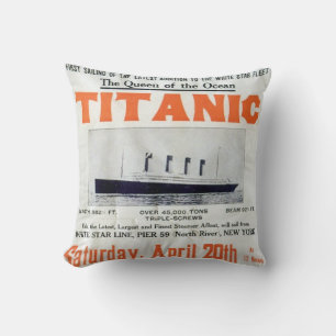 Coussin Reine Titanic de l'Océan - White Star Line