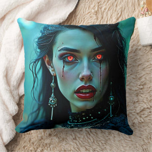 Coussin Reine Vampire : Art de la Tentation Sombre