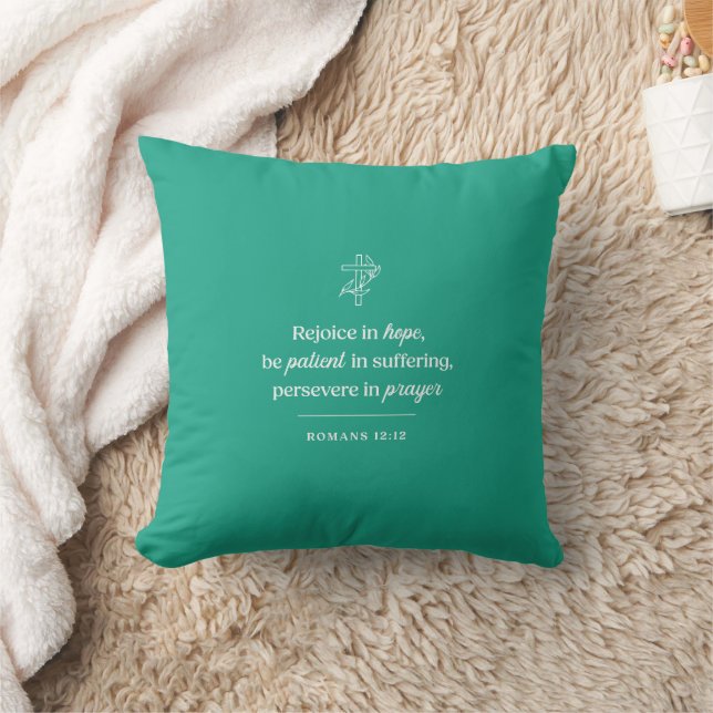 Coussin Rejoice in Hope Christian (Couverture)
