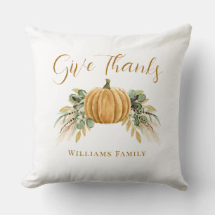 Coussin Remerciez le Citrouille d'automne de Thanksgiving