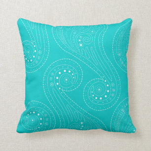 Coussin Remous de Teal de turquoise