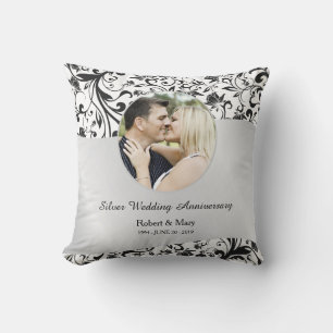 Coussin Remous noir et 25ème anniversaire de mariage