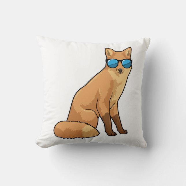 Coussin Renard avec lunettes de soleil (Recto)