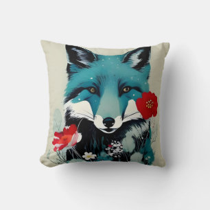 Coussin Renard bleu
