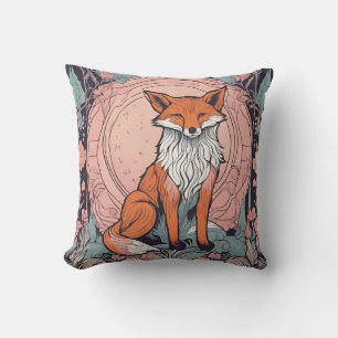 Coussin Renard boisé enchanté D1