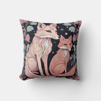 Coussin Renard boisé enchanté D15