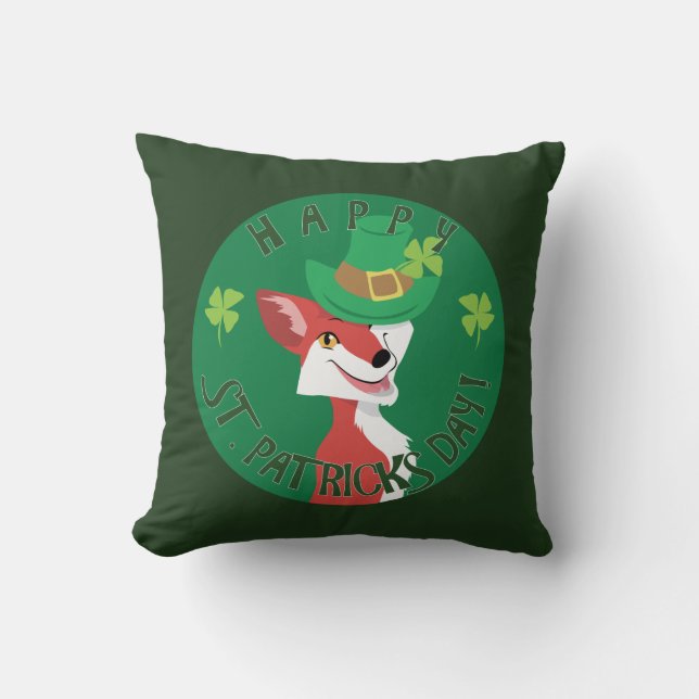 Coussin Renard de la Saint Patrick (Recto)