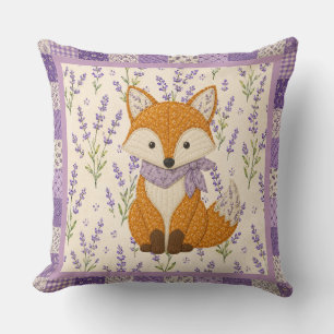 Coussin Renard et Lavande 