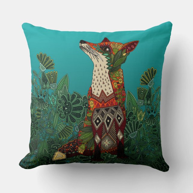 Coussin renard floral (Recto)