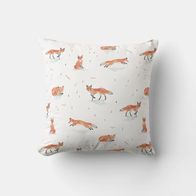 Coussin Renard hivernal (Recto)