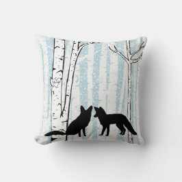 Coussin Renards Sur Mesure, Buck, Doe, Birch Trees Jeter O