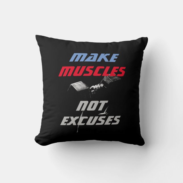 Coussin Rendre les muscles Bodybuilding Fitness Motivation (Recto)