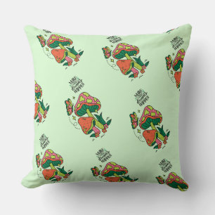 Coussin Rendre les rêves possibles Papillon aux champign