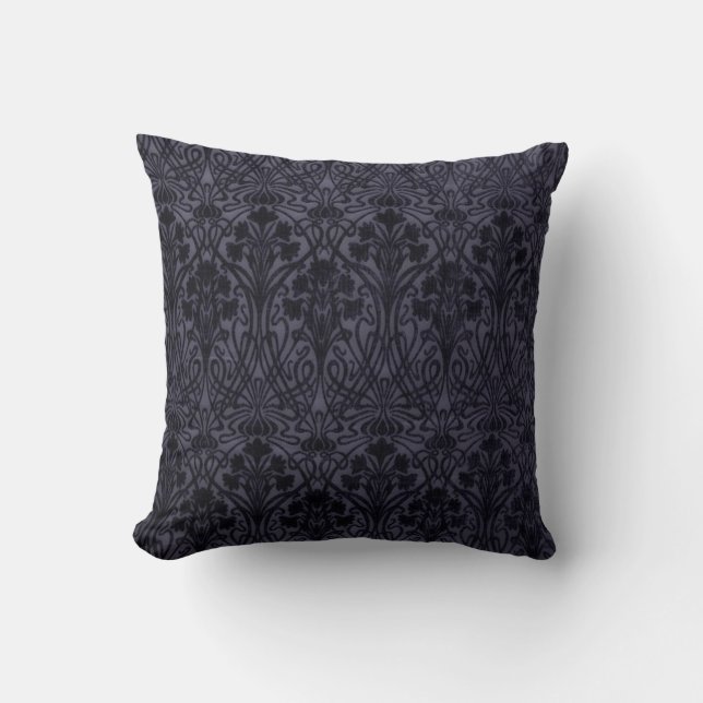 Coussin René Beauclair Art Nouveau Purple Floral (Recto)