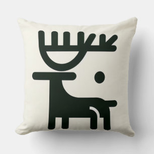 Coussin Renne nordique minimaliste