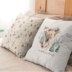 Coussin Rennes & Ferme d'Arbres Joyeux Noël