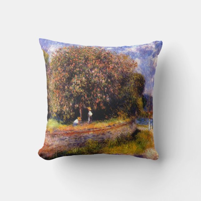 Coussin Renoir - Arbre de châtaigniers en floraison, 1881 (Recto)
