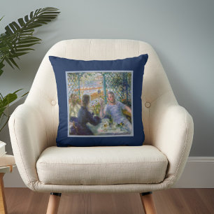 Coussin Renoir Art Vintage - Déjeuner au Restaurant Fourn