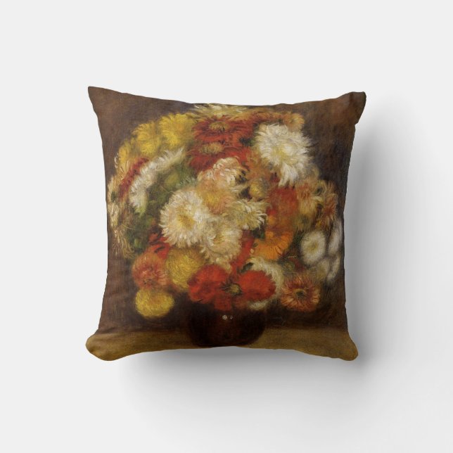 Coussin Renoir : Bouquet de chrysanthèmes (Recto)