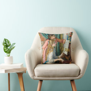 Coussin Renoir Deux Jeunes Filles au Piano Impression Musi