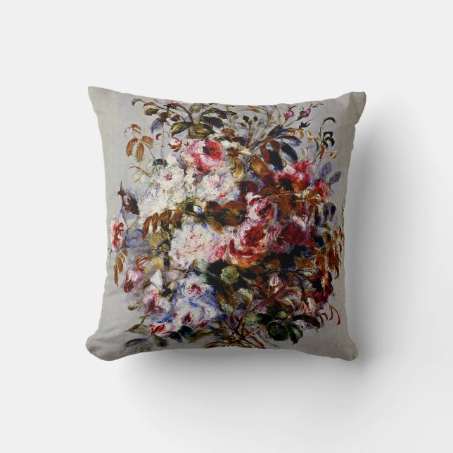 Coussin Renoir - Un Bouquet de Roses, (Recto)